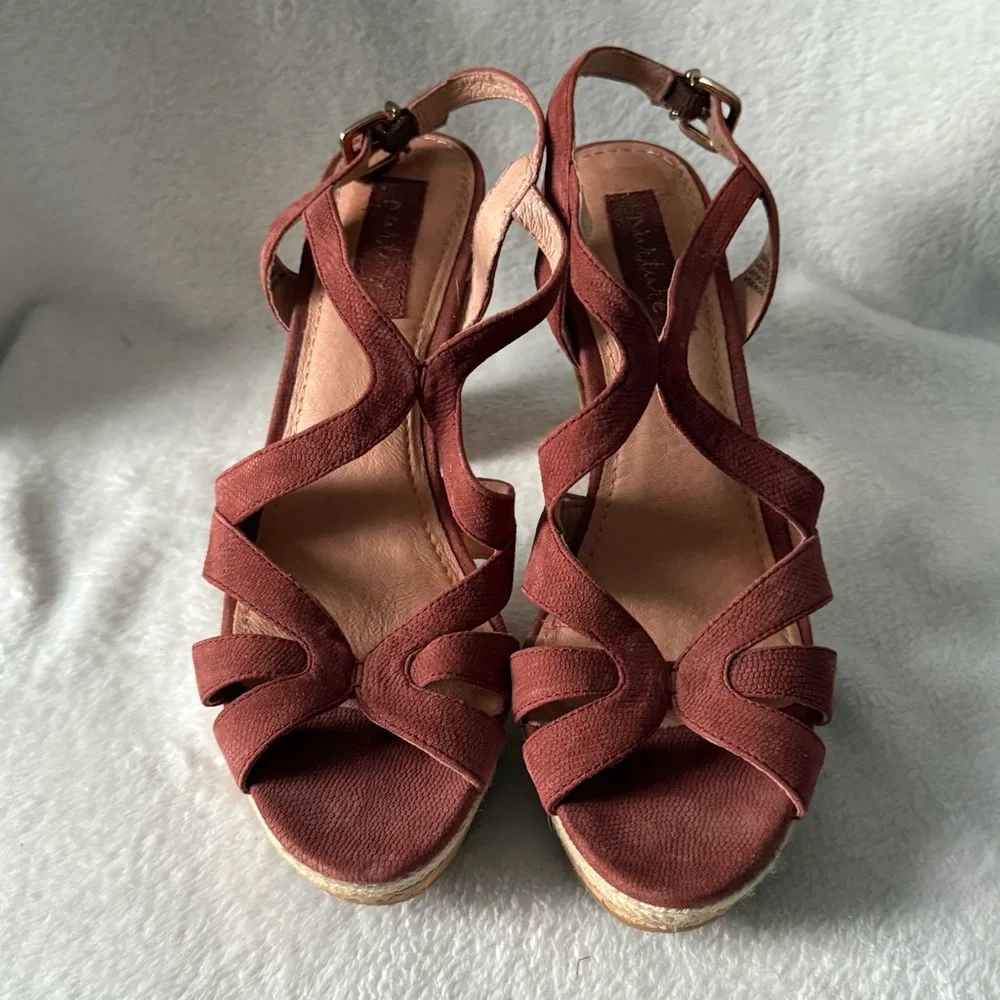 Nurture Heels Women's Strappy Sandals - Brown Size‎ 8.5M Party Career New